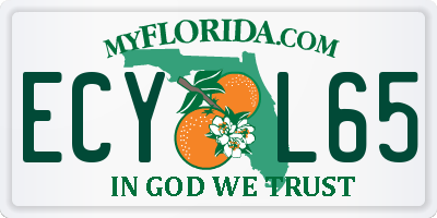FL license plate ECYL65