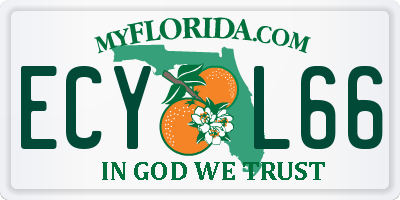 FL license plate ECYL66