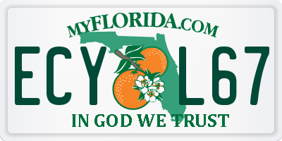 FL license plate ECYL67