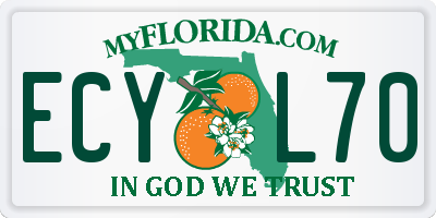 FL license plate ECYL70