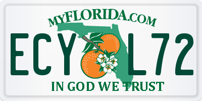 FL license plate ECYL72