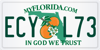 FL license plate ECYL73