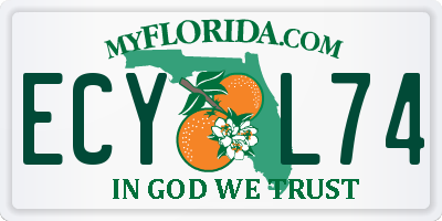 FL license plate ECYL74