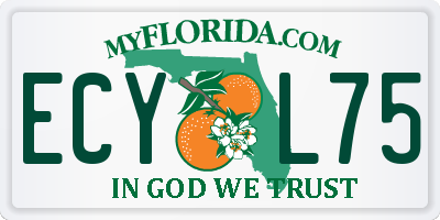 FL license plate ECYL75