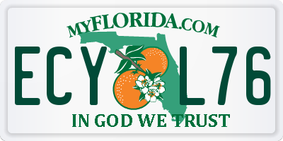 FL license plate ECYL76