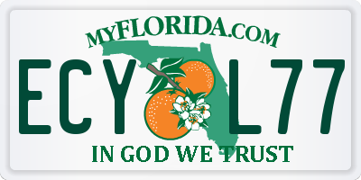 FL license plate ECYL77