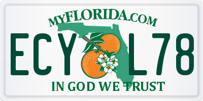 FL license plate ECYL78