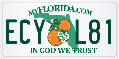 FL license plate ECYL81