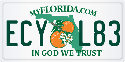 FL license plate ECYL83