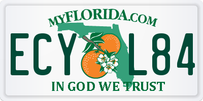 FL license plate ECYL84