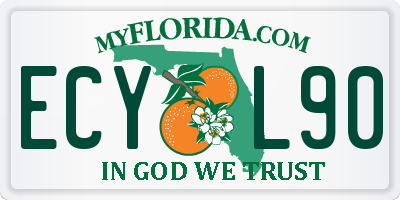 FL license plate ECYL90
