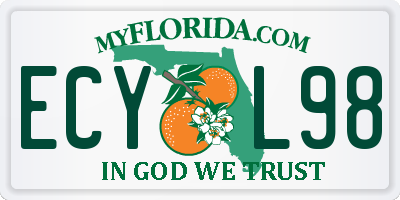 FL license plate ECYL98