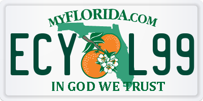 FL license plate ECYL99