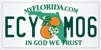 FL license plate ECYM06