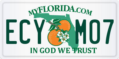 FL license plate ECYM07