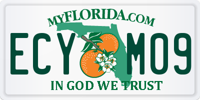 FL license plate ECYM09