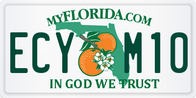 FL license plate ECYM10