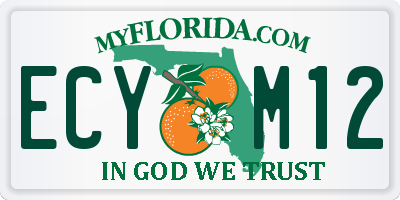 FL license plate ECYM12