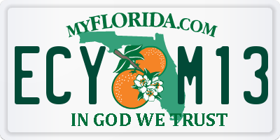 FL license plate ECYM13