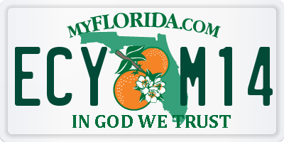 FL license plate ECYM14