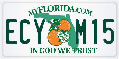 FL license plate ECYM15