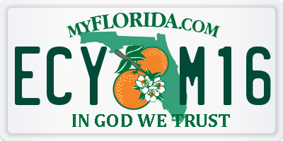 FL license plate ECYM16