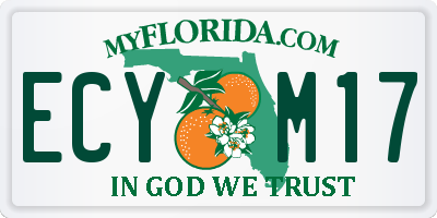 FL license plate ECYM17