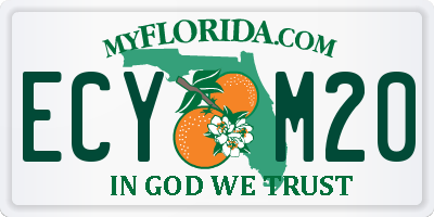 FL license plate ECYM20