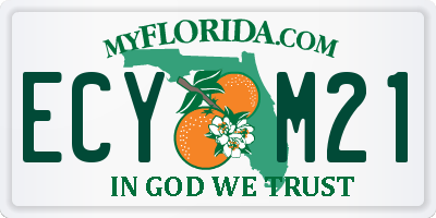 FL license plate ECYM21