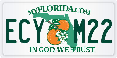 FL license plate ECYM22