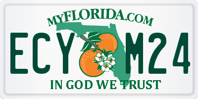 FL license plate ECYM24
