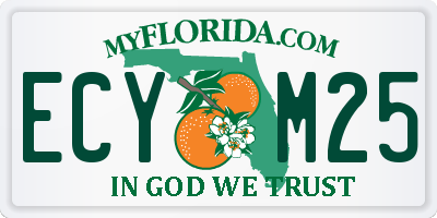 FL license plate ECYM25
