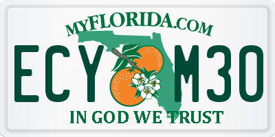 FL license plate ECYM30