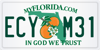 FL license plate ECYM31