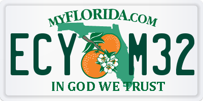 FL license plate ECYM32