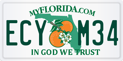FL license plate ECYM34