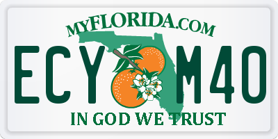 FL license plate ECYM40