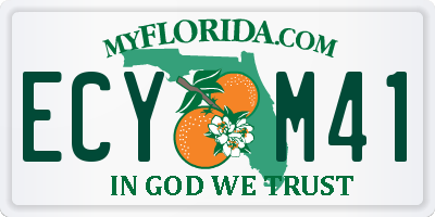 FL license plate ECYM41