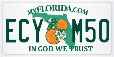 FL license plate ECYM50