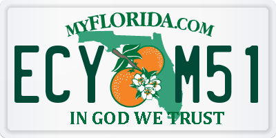 FL license plate ECYM51