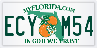 FL license plate ECYM54