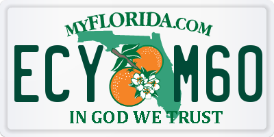 FL license plate ECYM60