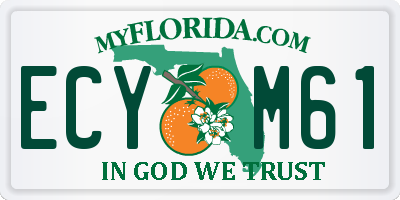 FL license plate ECYM61