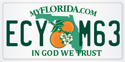 FL license plate ECYM63
