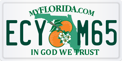 FL license plate ECYM65