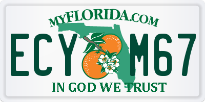 FL license plate ECYM67