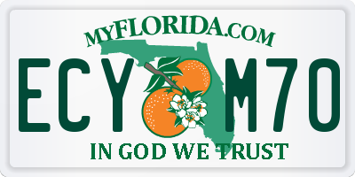 FL license plate ECYM70