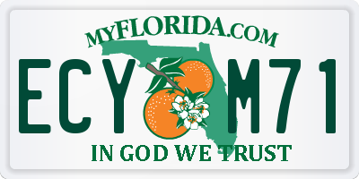 FL license plate ECYM71