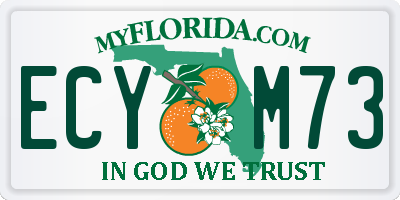 FL license plate ECYM73
