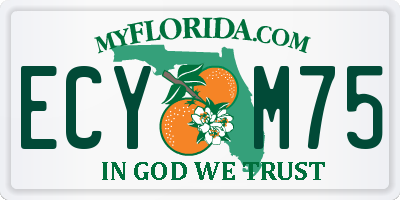 FL license plate ECYM75